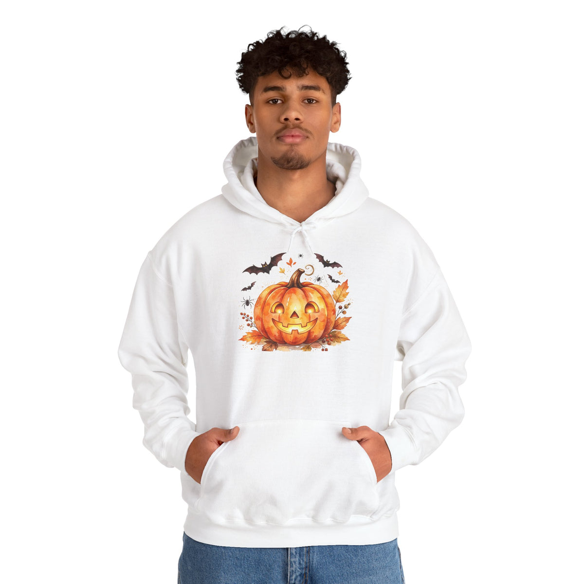 Cute Halloween Pumpkin Bats Sweatshirt - Fall Jack 0 Lantern Psalm 23:4