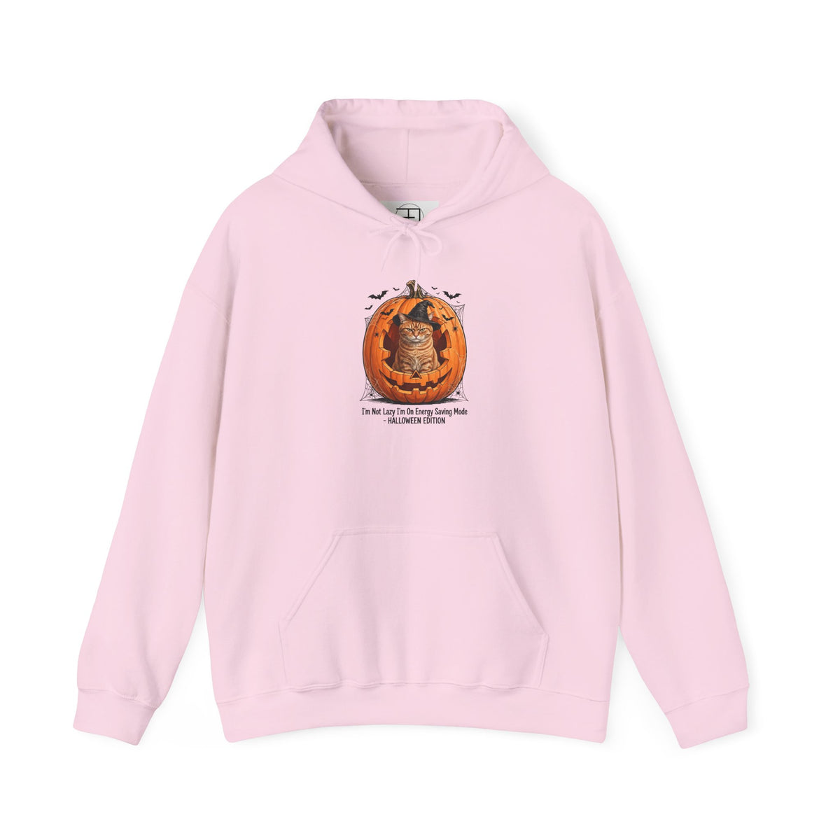 Unisex Halloween Cat T-Shirt - I'm Not Lazy Energy Saving Mode - Pumpkin Cat Witch