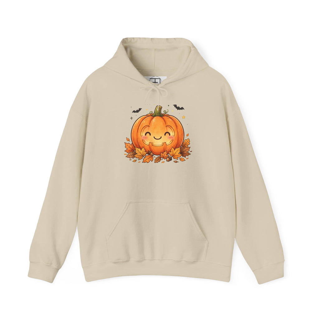 Cute Halloween Pumpkin Sweatshirt - Fall Pumpkin  Hoodie - Cozy Autumn Pumpkin Bats Sweatshirt