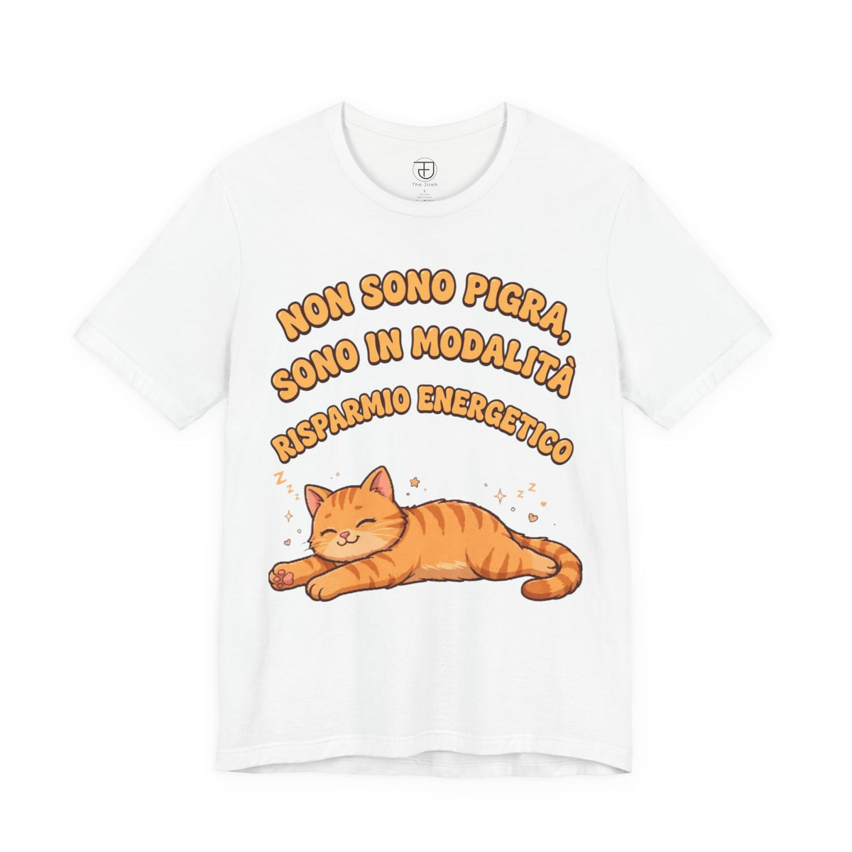 Non Sono Pigra - Energy Saving Cat Unisex T-Shirt (Italian)