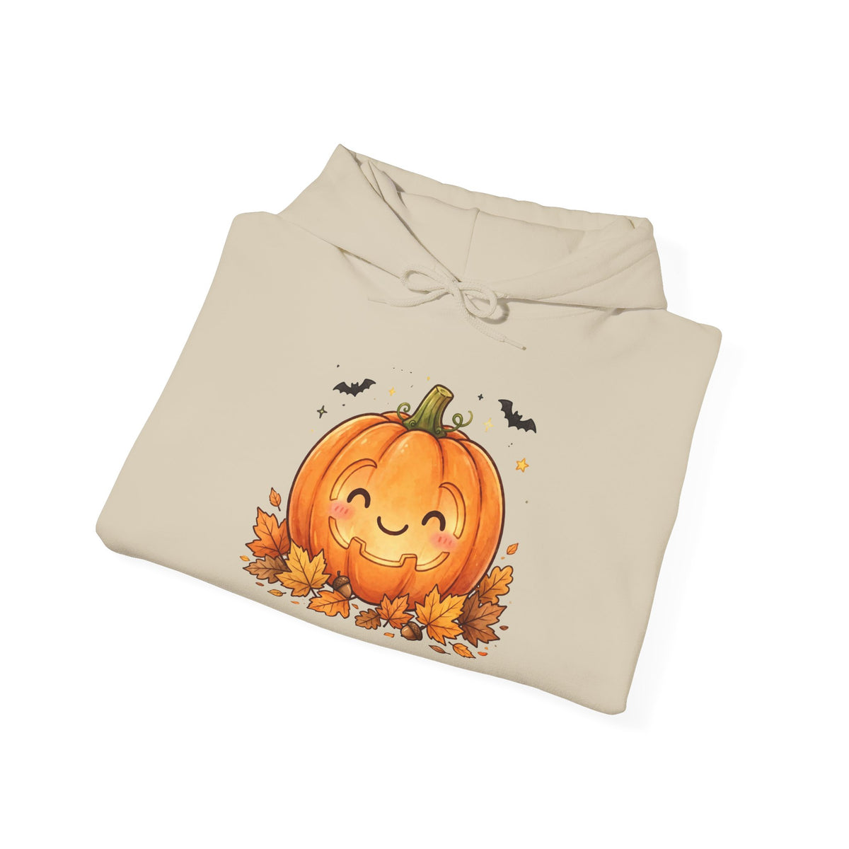 Cute Halloween Pumpkin Sweatshirt - Fall Pumpkin  Hoodie - Cozy Autumn Pumpkin Bats Sweatshirt