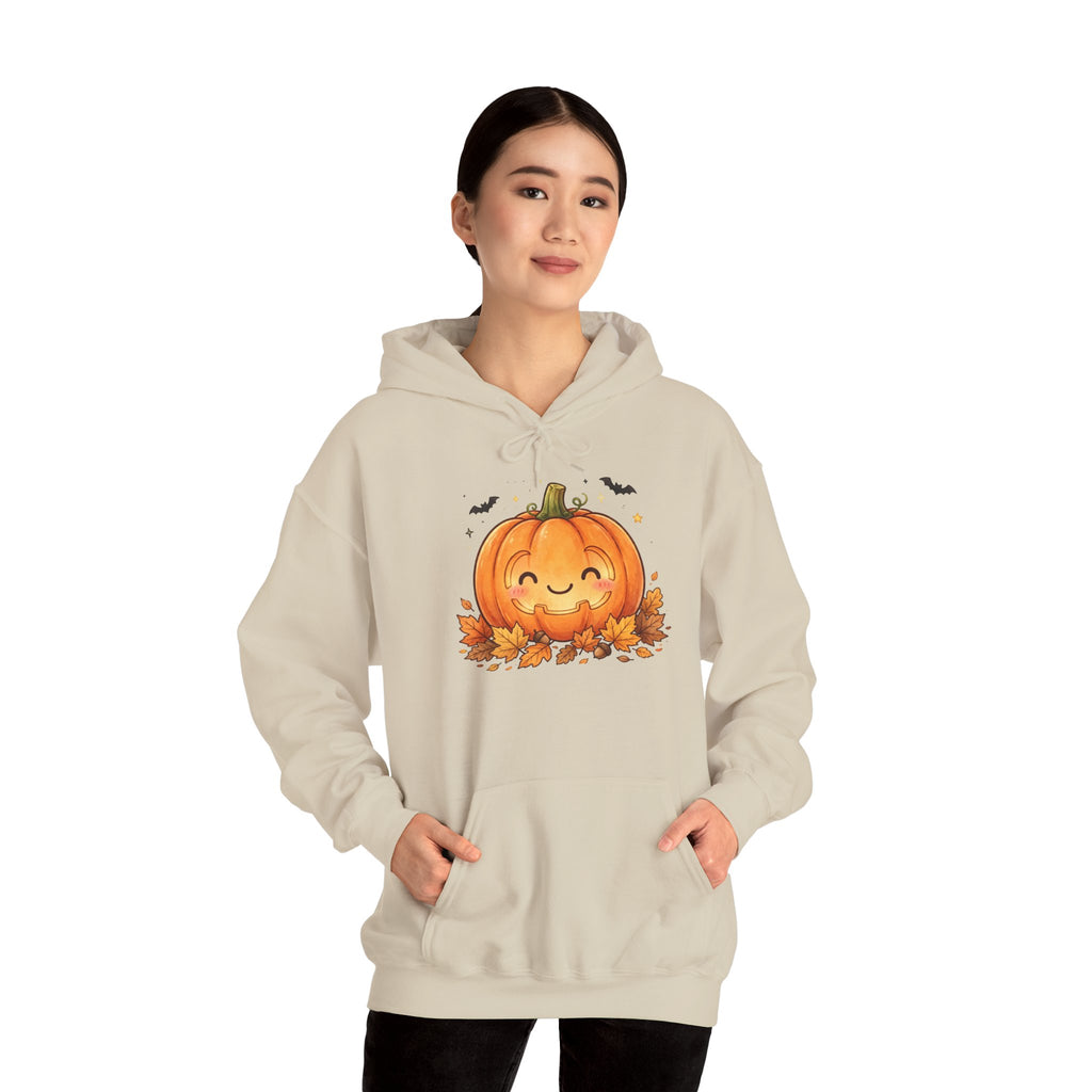 Cute Halloween Pumpkin Sweatshirt - Fall Pumpkin  Hoodie - Cozy Autumn Pumpkin Bats Sweatshirt
