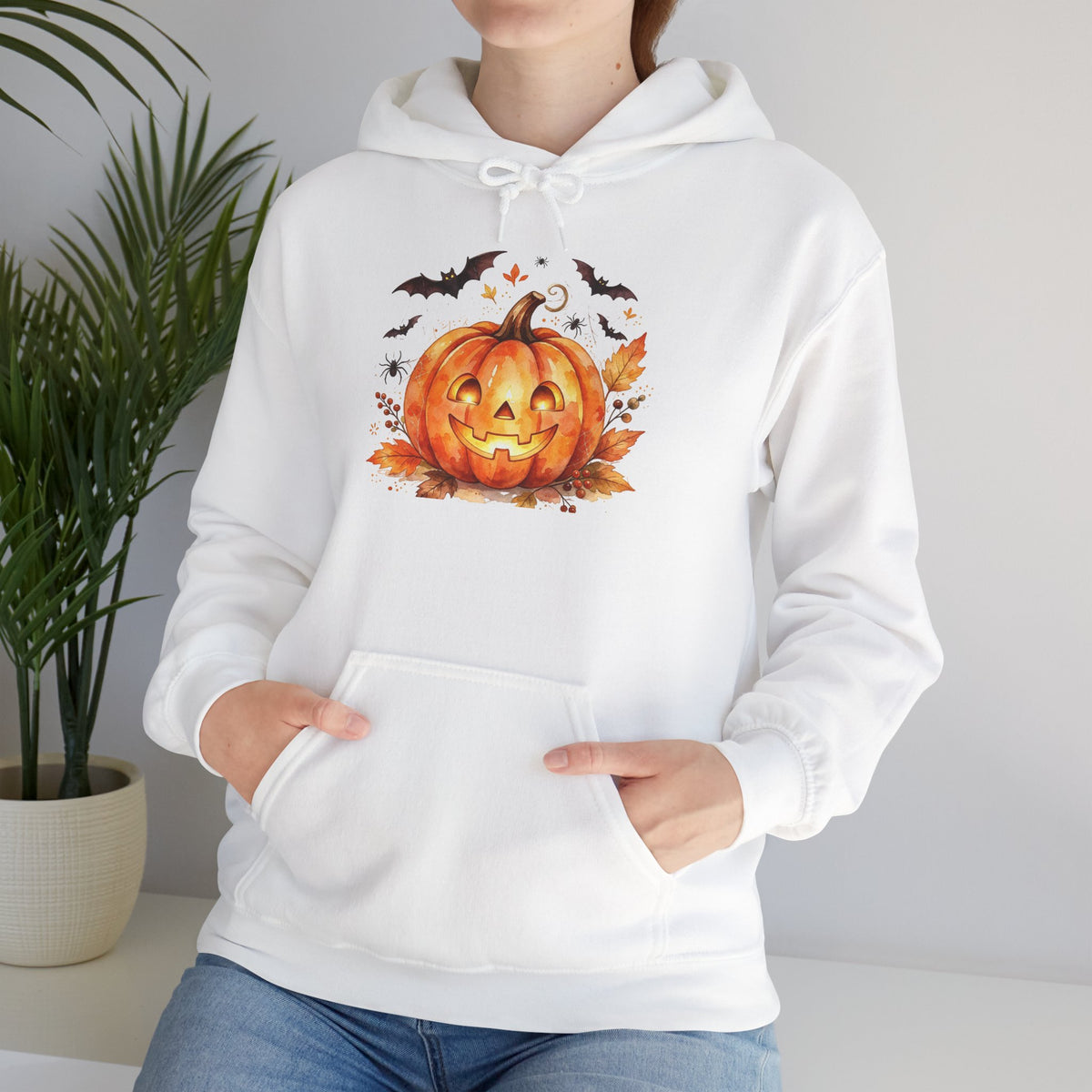 Cute Halloween Pumpkin Bats Sweatshirt - Fall Jack 0 Lantern Psalm 23:4