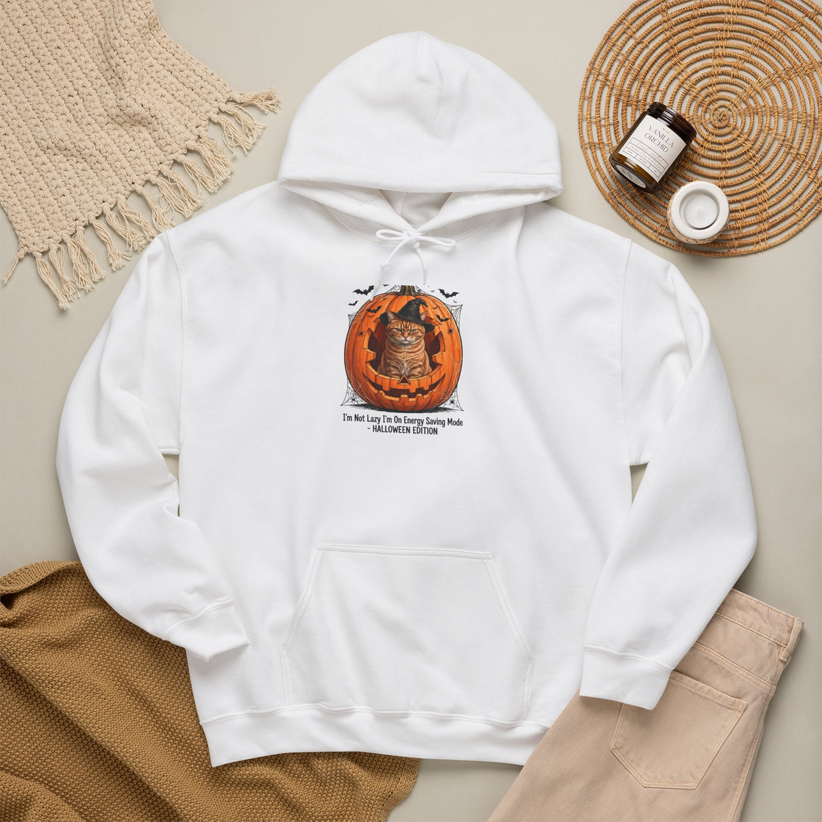 Vintage Christian Halloween Sweatshirt - Psalm 23:4 Small Pumpkin