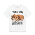 I'm Not Lazy I'm On Energy Saving Mode - Funny Orange Cat T-Shirt