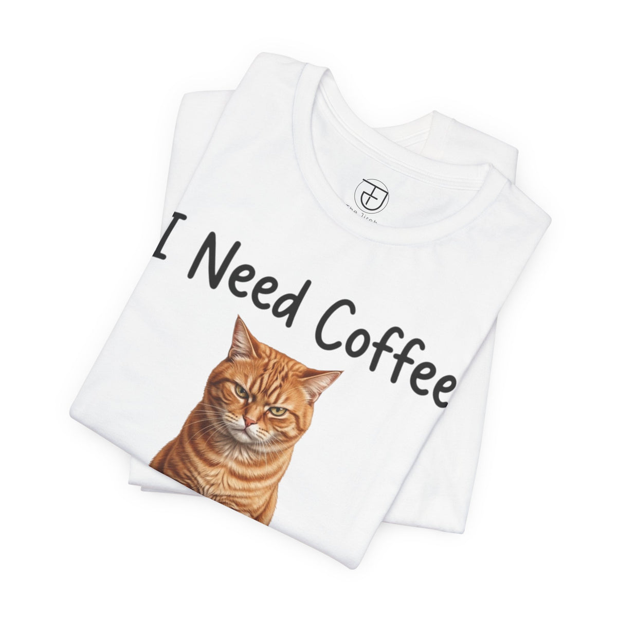 I Need Coffee And Silence - Orange Cat Unisex T-Shirt